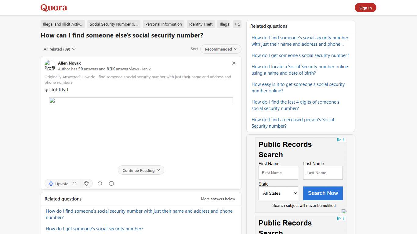How to find someone else's social security number - Quora